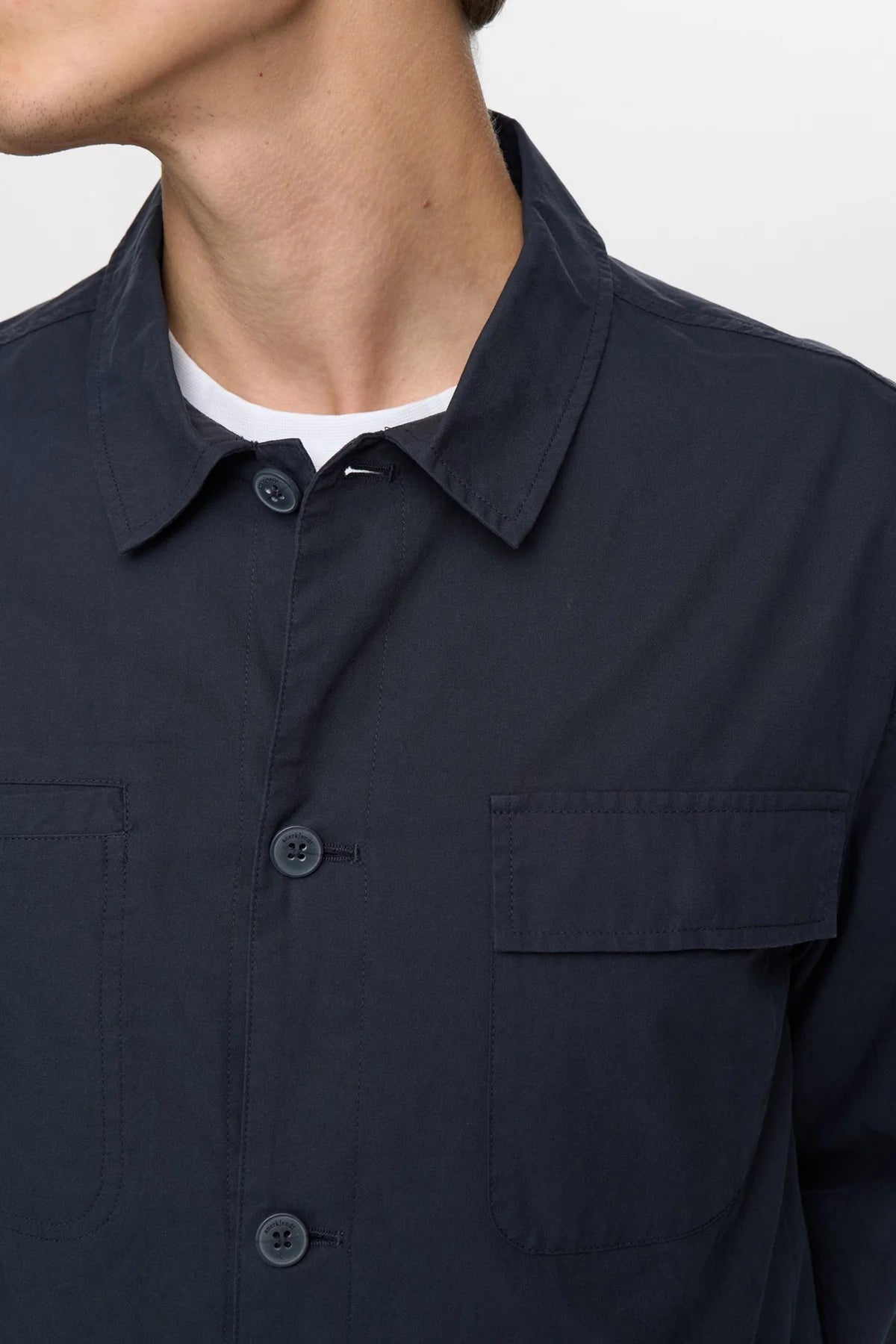 Anerkjendt Akodin  Poplin Overshirt  - Sky Captain