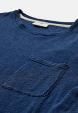 Anerkjendt Akvillads Indigo Pocket  Tee  - Blue Indigo