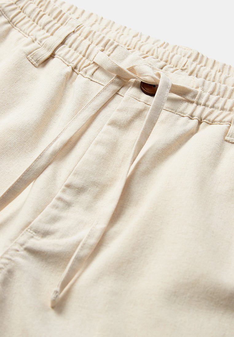 Anerkjendt Akjames Linen Shorts - Brown Rice Melange