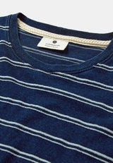 Anerkjendt Akvillads Indigo Stripe Tee  - Sky Captain