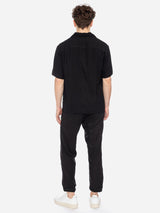 Ato Berlin Short sleeve Linnen shirt - Black