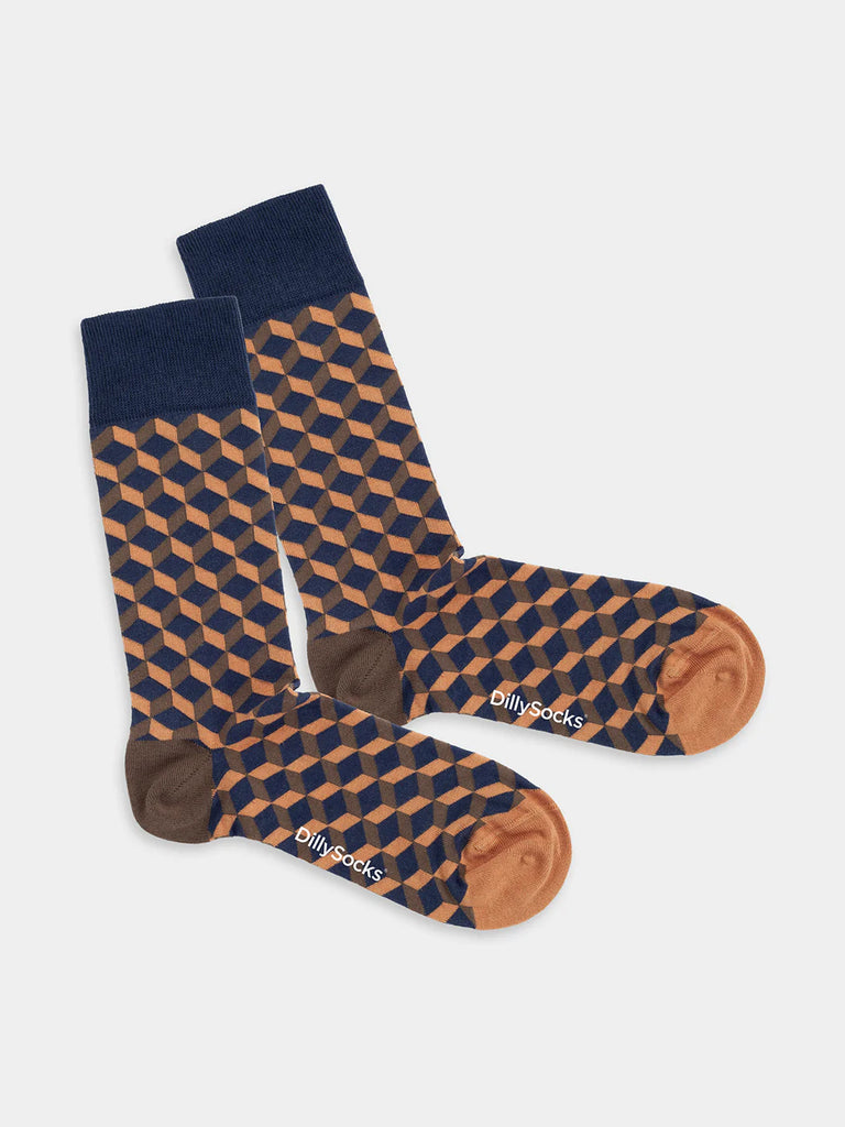 DillySocks - Earthy Dice (size 41 - 46)