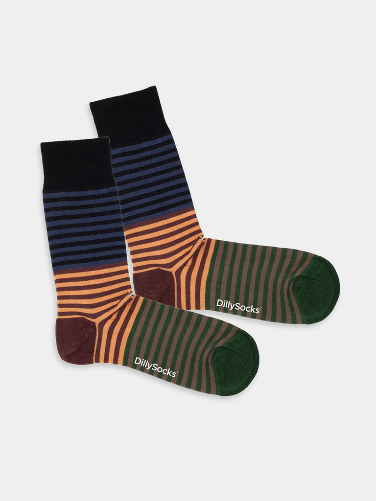 DillySocks - Earthy Stripes (size 40-46)