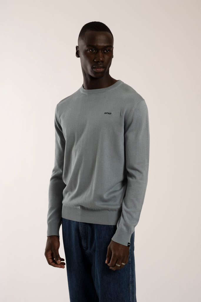 Antwrp Basic Crewneck Knit - Storm blue