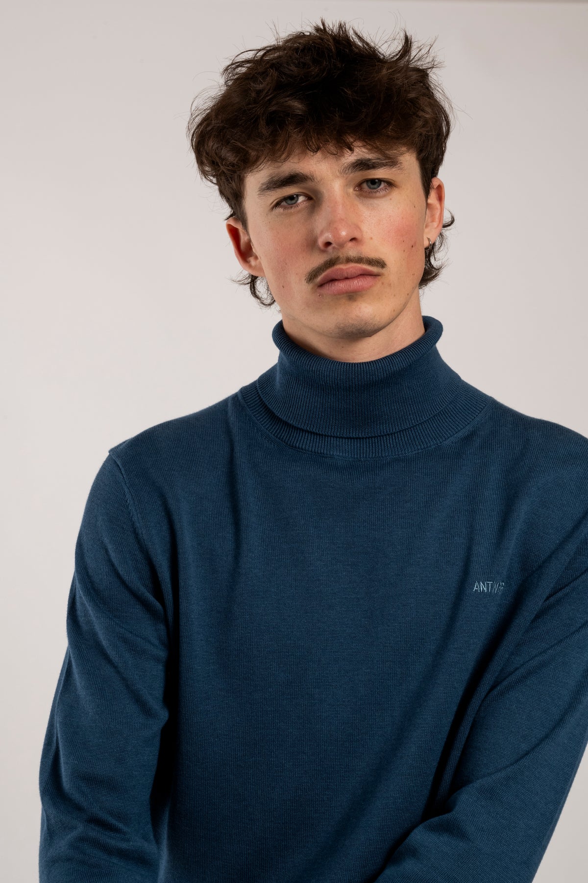 Antwrp Basic Turtleneck Knit - Orion Blue
