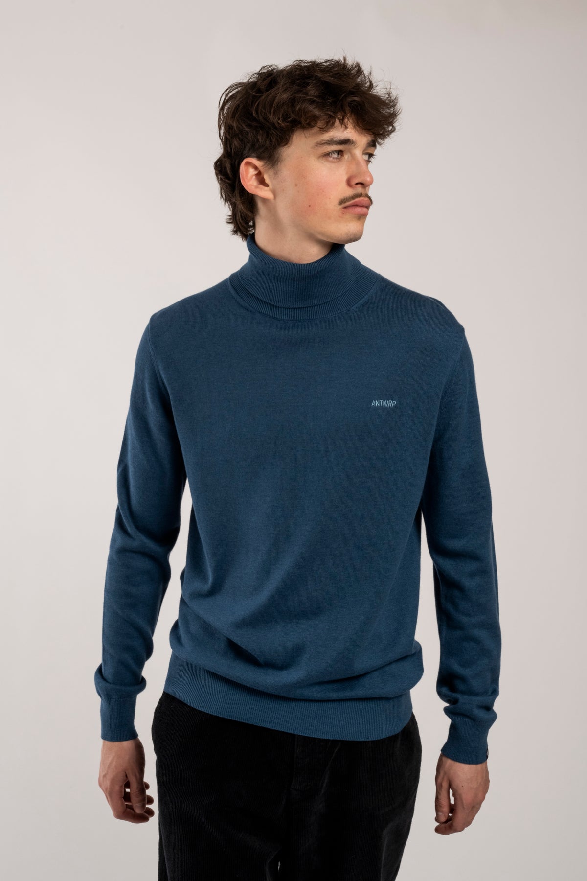 Antwrp Basic Turtleneck Knit - Orion Blue