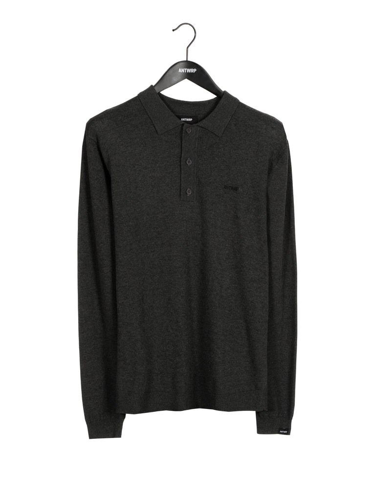 Antwrp Knitted Polo - Anthracite