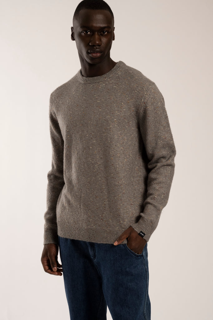 Antwrp Neppy Yarn Crewneck Knitwear pull - Mastic