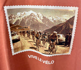 Vive Le Vélo T-shirt "Groeten ui Frankrijk" - Heritage Brown (orange)