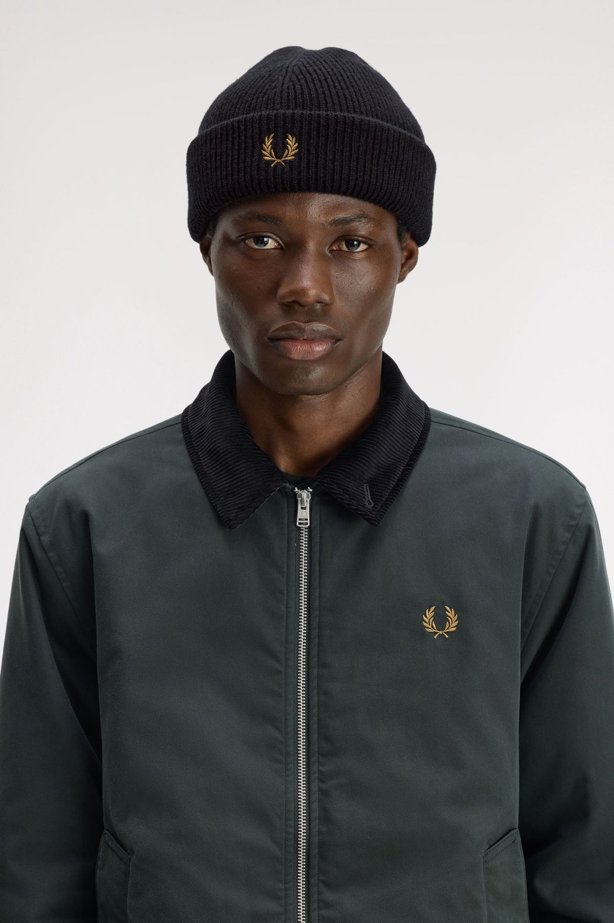 Fred Perry Wool Beanie - Black/Gold