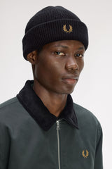Fred Perry Wool Beanie - Black/Gold