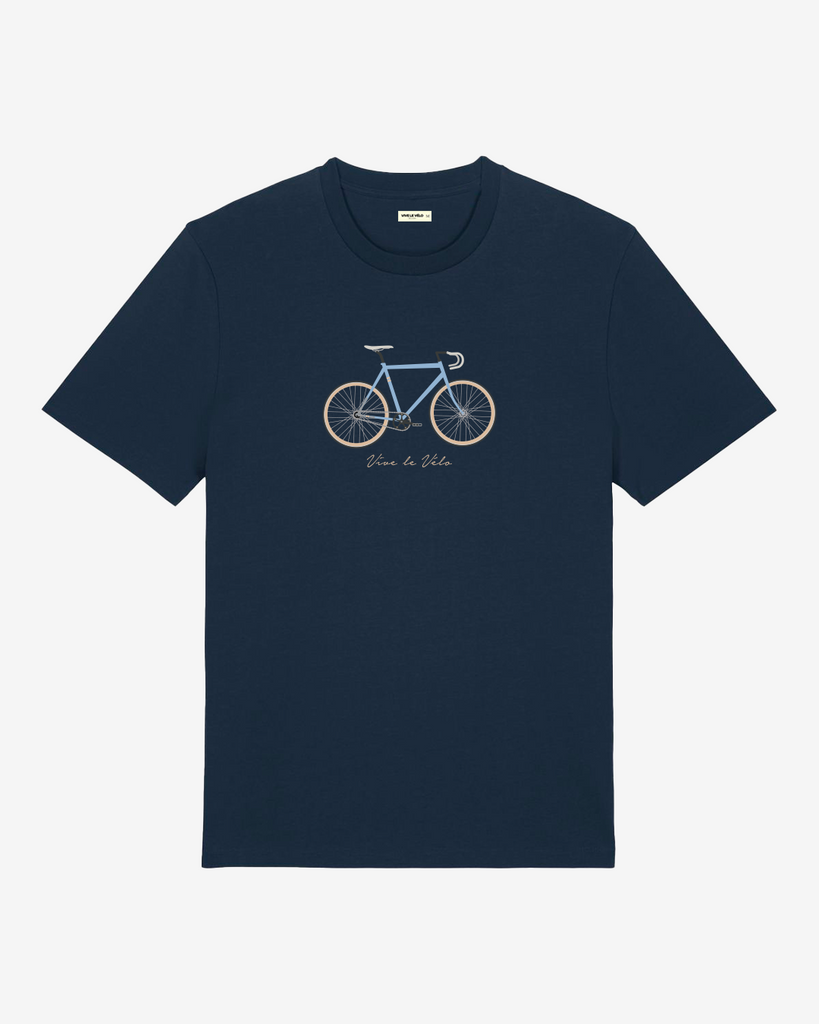 Vive le Vélo - Fixie T-Shirt French Navy