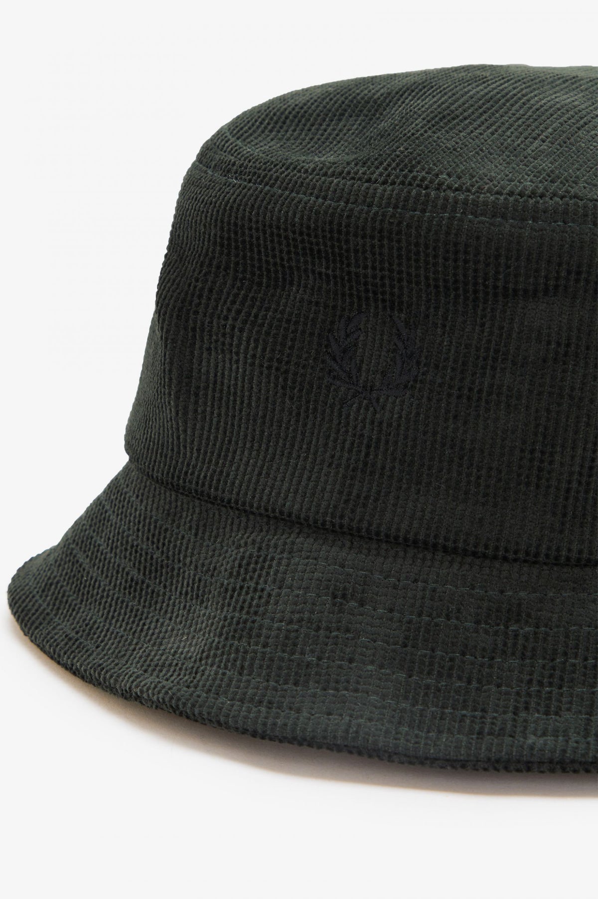 Fred Perry Waffle Cord Bucket Hat - Night Green / Black