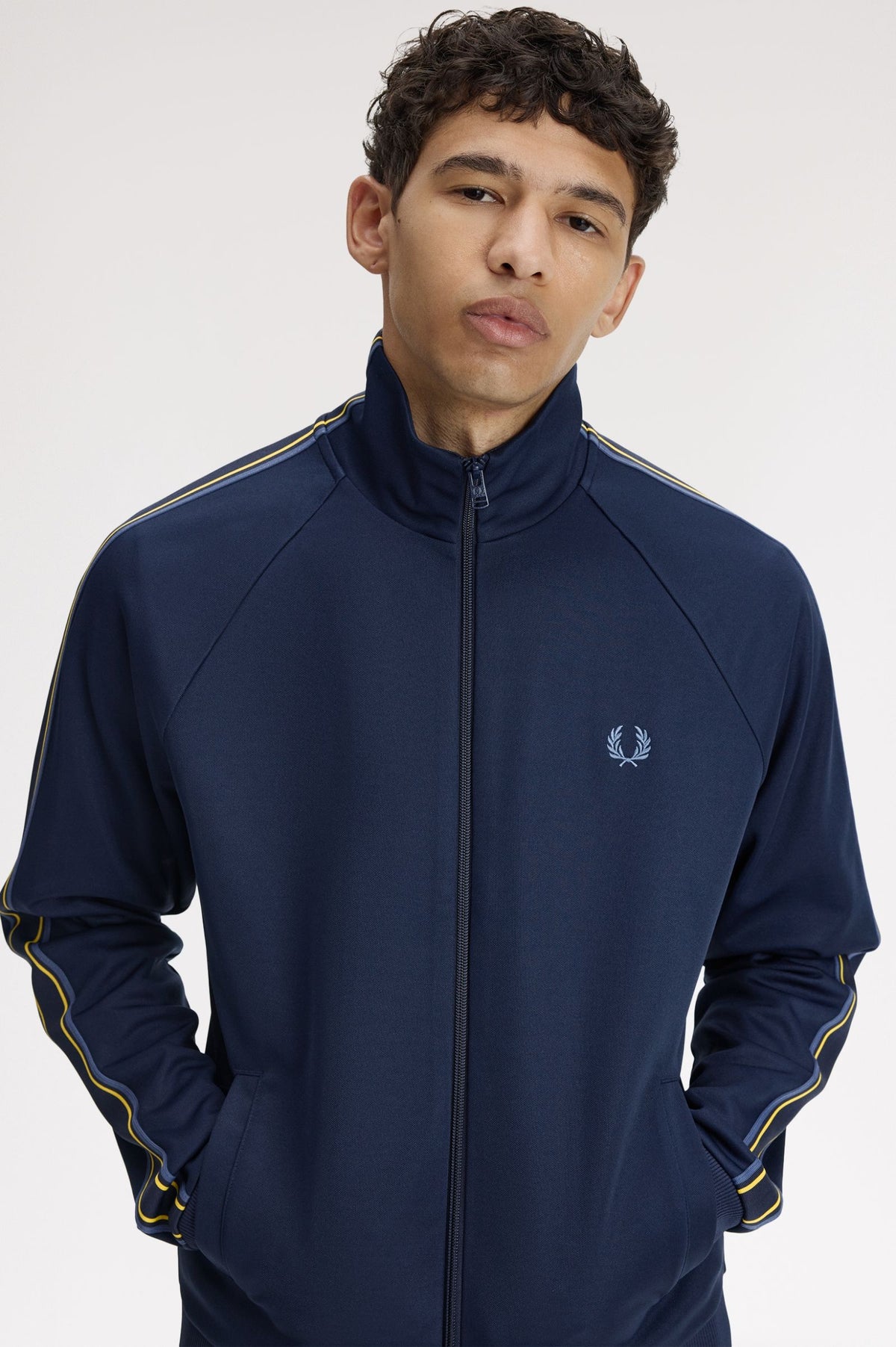 Fred Perry Tramline Tape Track Jacket - Tennis Blue