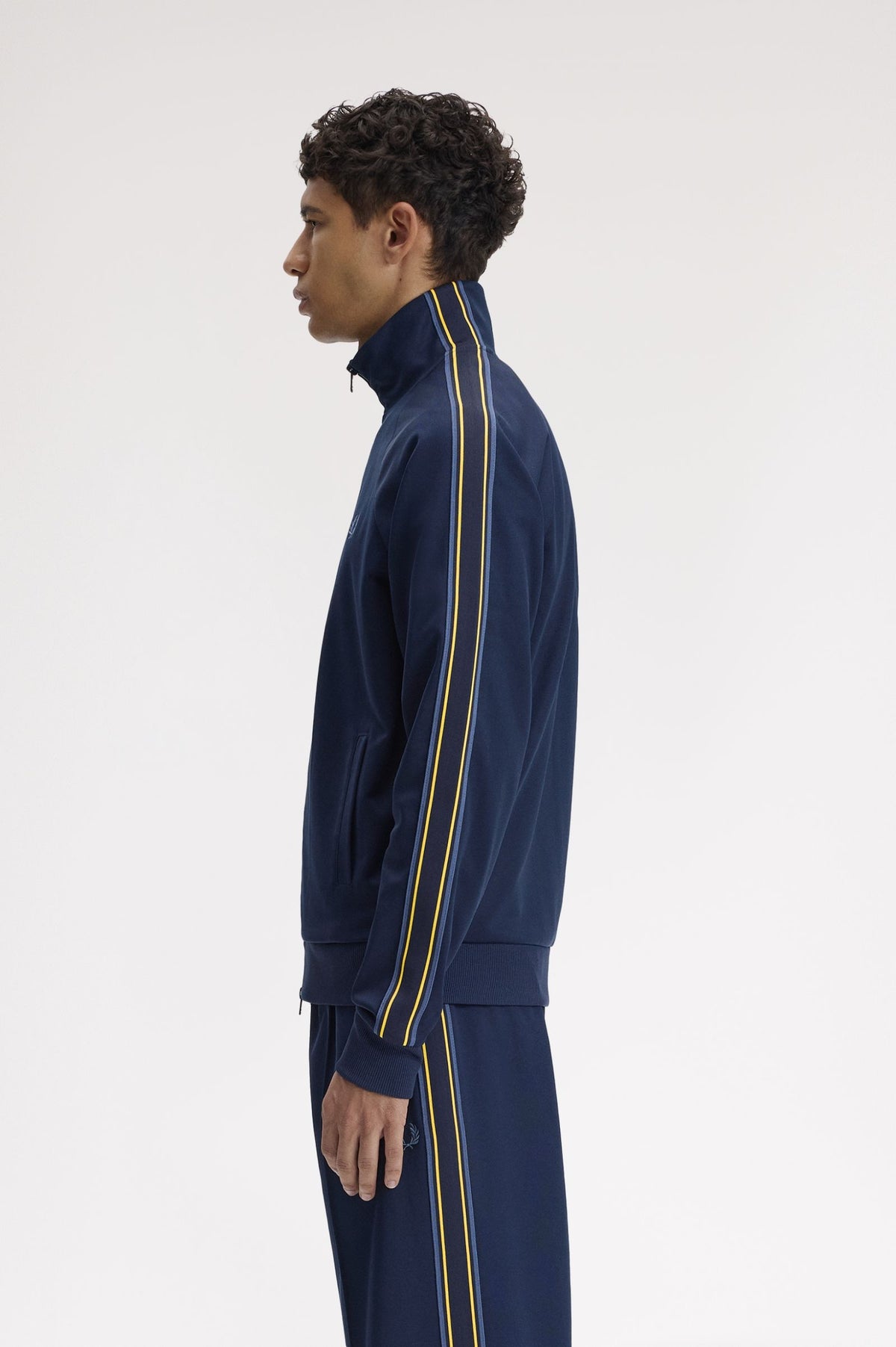 Fred Perry Tramline Tape Track Jacket - Tennis Blue