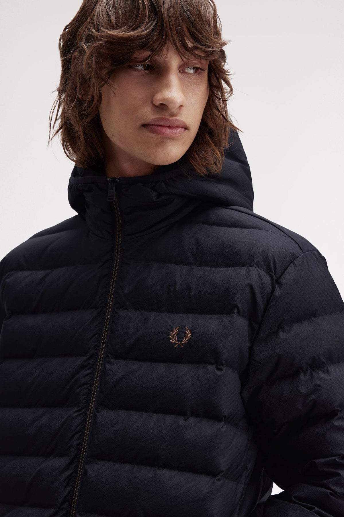 Fred Perry Hooded Insulated Jacket - Black