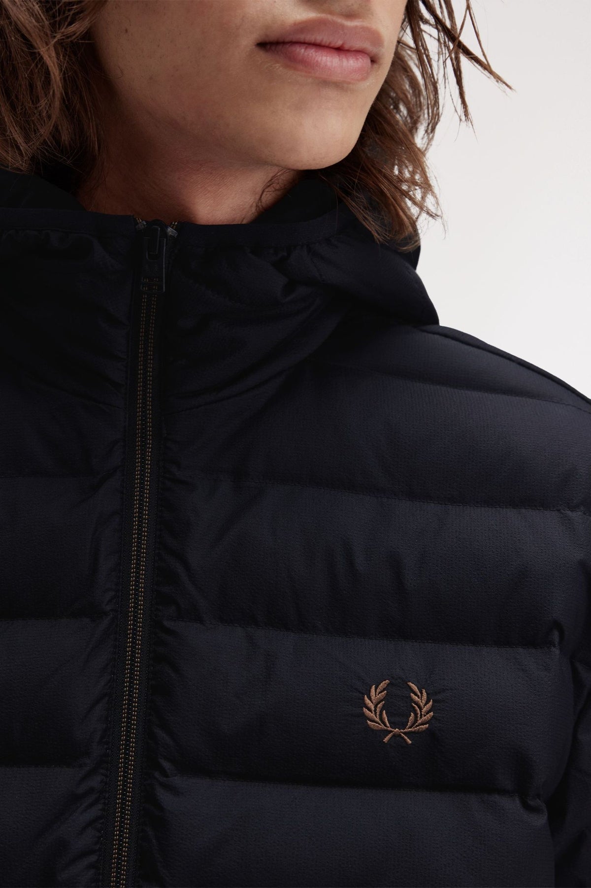 Fred Perry Hooded Insulated Jacket - Black