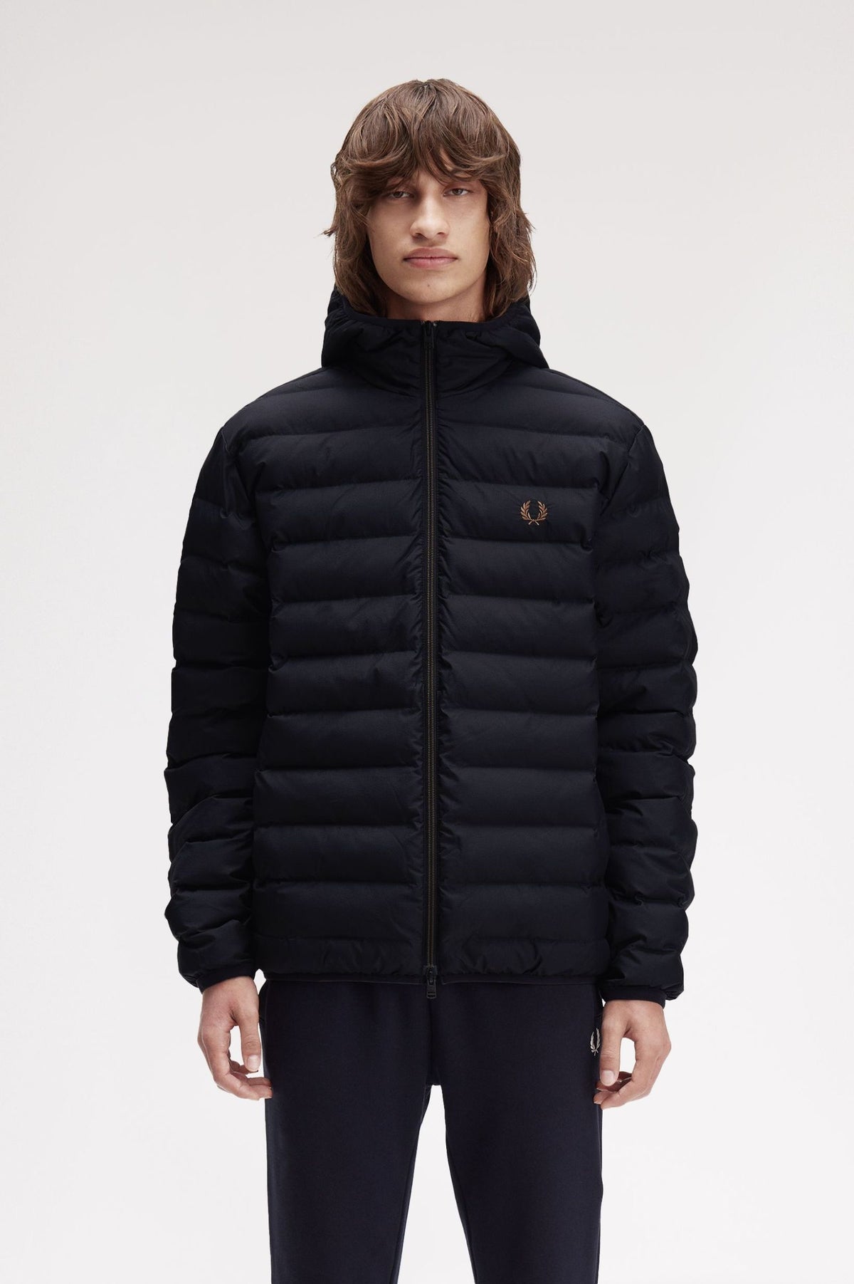 Fred Perry Hooded Insulated Jacket - Black