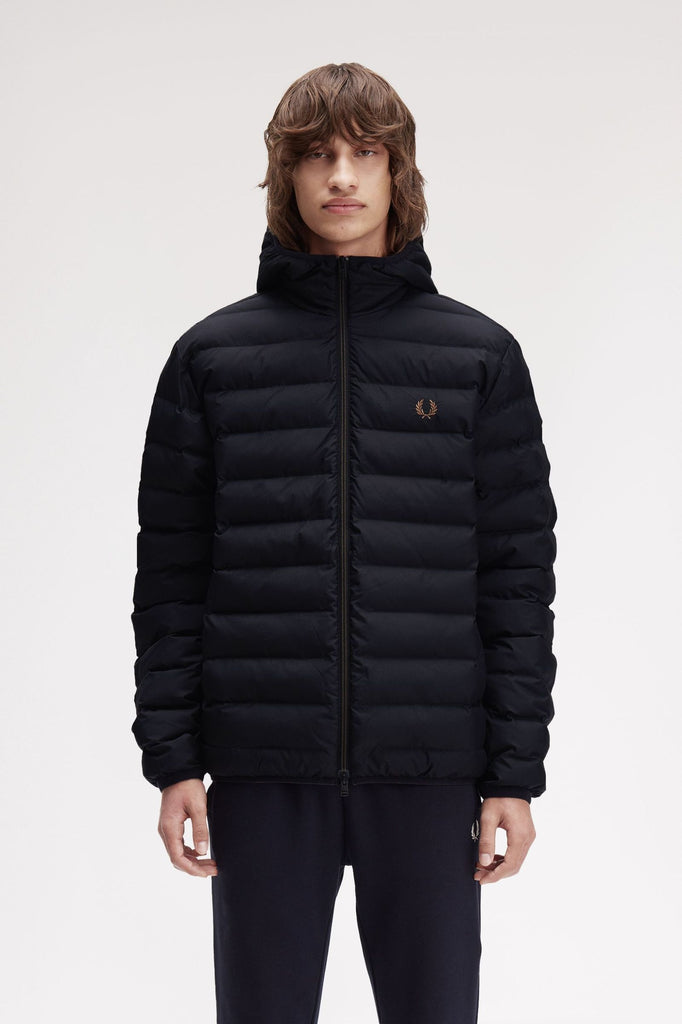 Fred Perry Hooded Insulated Jacket - Black