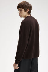 Fred Perry Merino Wool Jumper - Rich Brown