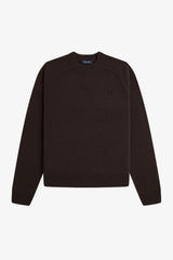 Fred Perry Merino Wool Jumper - Rich Brown