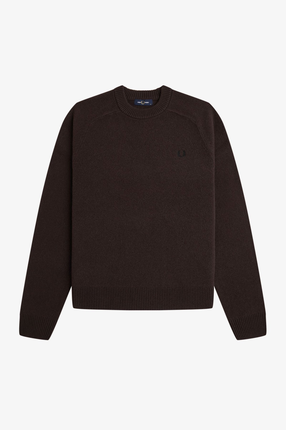 Fred Perry Merino Wool Jumper - Rich Brown