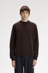 Fred Perry Merino Wool Jumper - Rich Brown