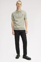 Fred Perry Knitwear Cotton Knitted Shirt - Seagrass