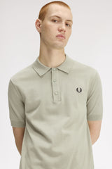 Fred Perry Knitwear Cotton Knitted Shirt - Seagrass