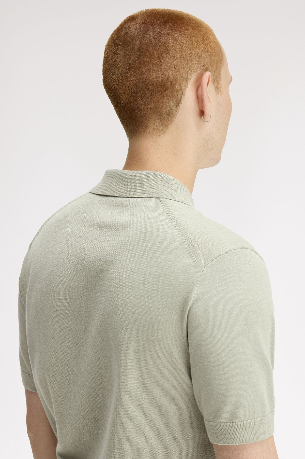 Fred Perry Knitwear Cotton Knitted Shirt - Seagrass