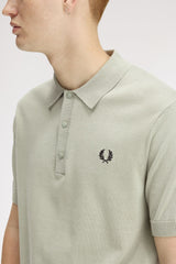 Fred Perry Knitwear Cotton Knitted Shirt - Seagrass