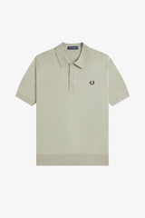 Fred Perry Knitwear Cotton Knitted Shirt - Seagrass