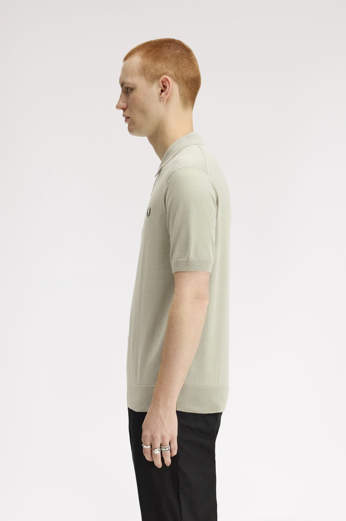 Fred Perry Knitwear Cotton Knitted Shirt - Seagrass