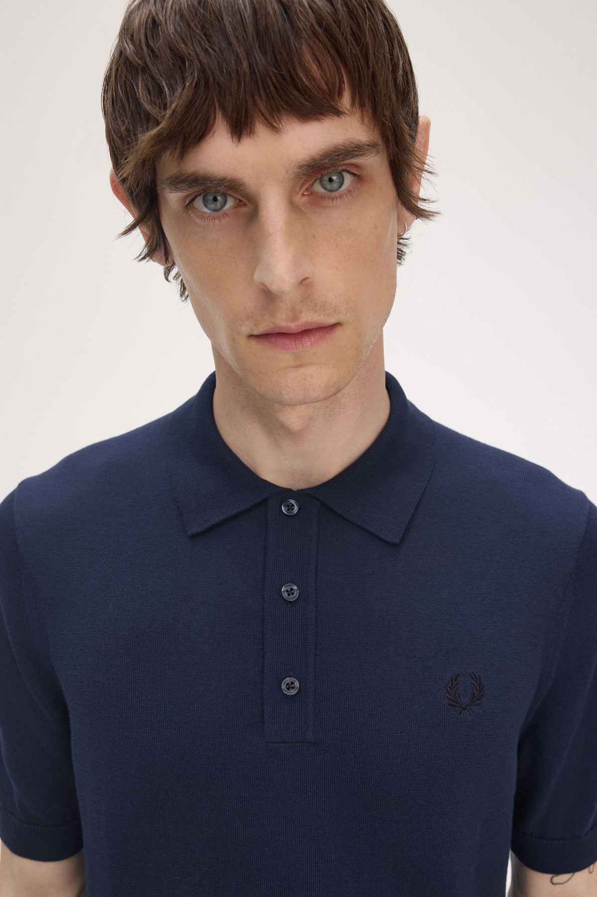 Fred Perry Polo Cotton Knitted Shirt - Tennis Blue