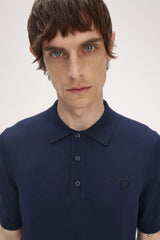 Fred Perry Polo Cotton Knitted Shirt - Tennis Blue