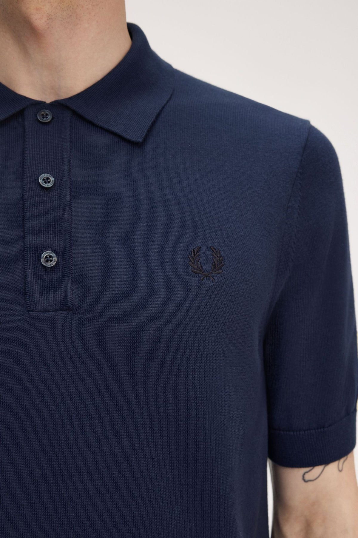 Fred Perry Polo Cotton Knitted Shirt - Tennis Blue