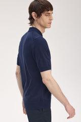 Fred Perry Polo Cotton Knitted Shirt - Tennis Blue