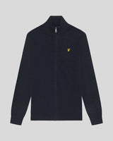 Lyle & Scott Lambswool Zip Through Cardigan - Dark navy marl