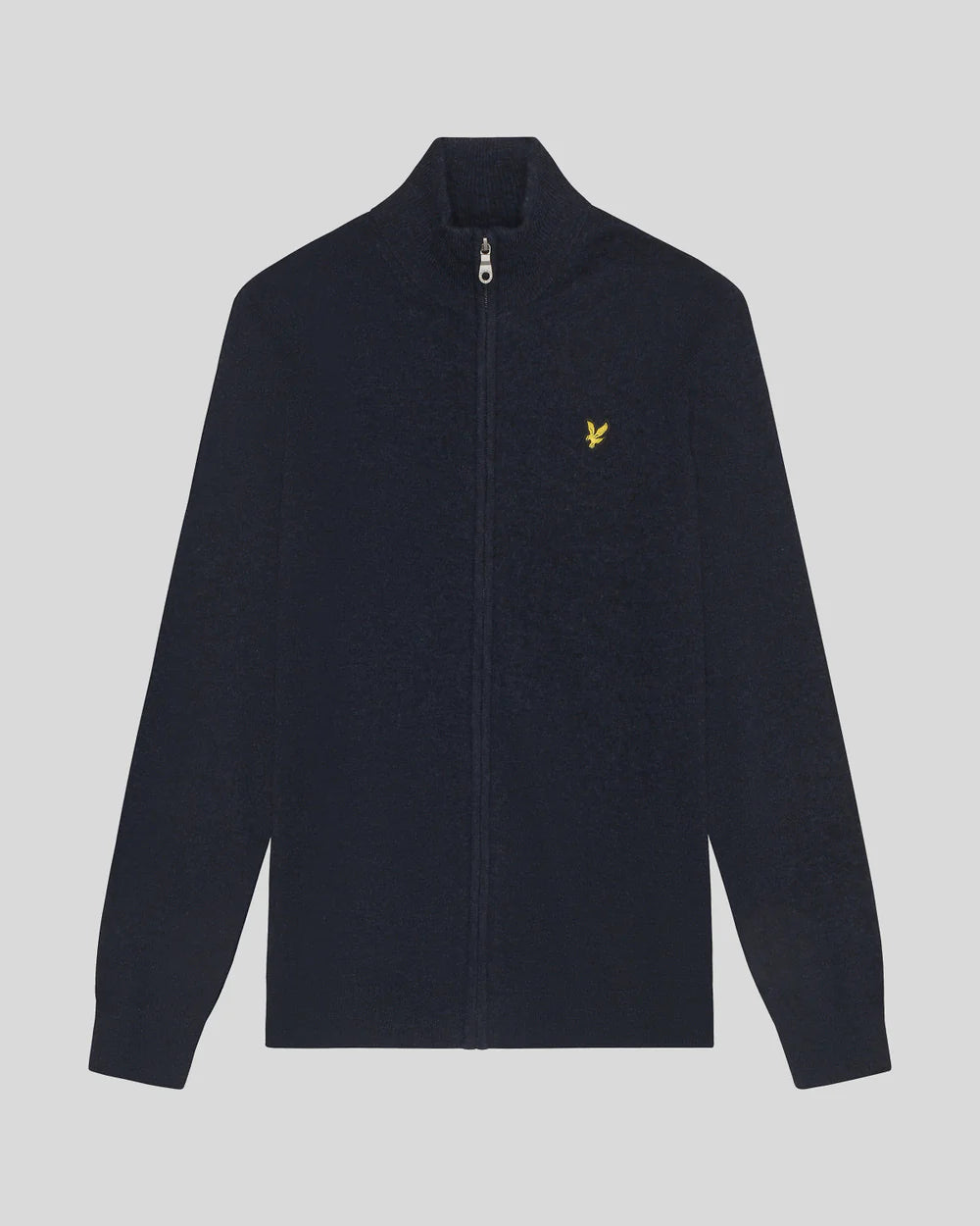 Lyle & Scott Lambswool Zip Through Cardigan - Dark navy marl