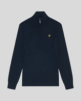 Lyle & Scott Cotton Merino 1/4 Zip Jumper- Dark Navy