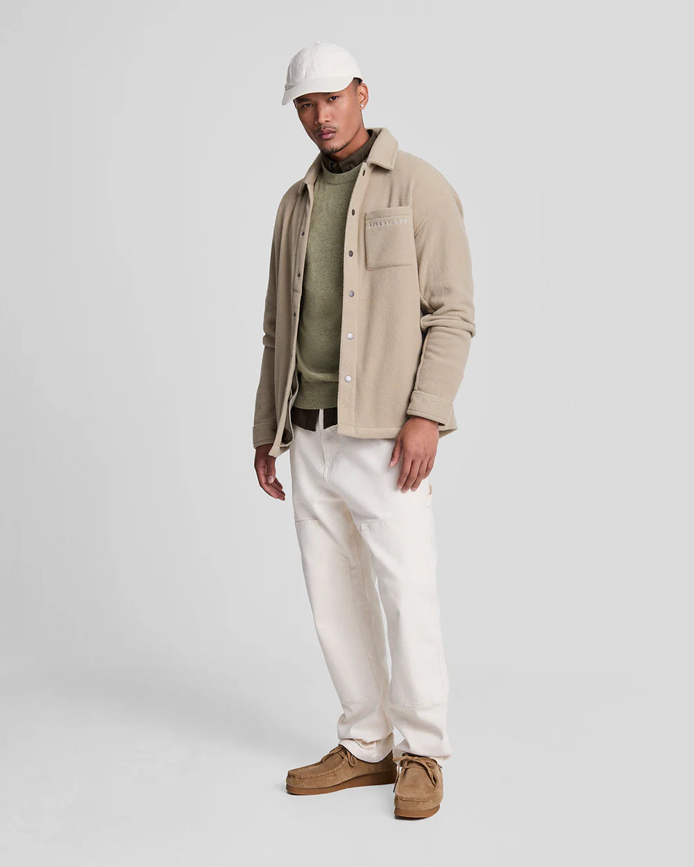 Lyle & Scott Lambswool Crew Neck Jumper - Sage Uniform marl