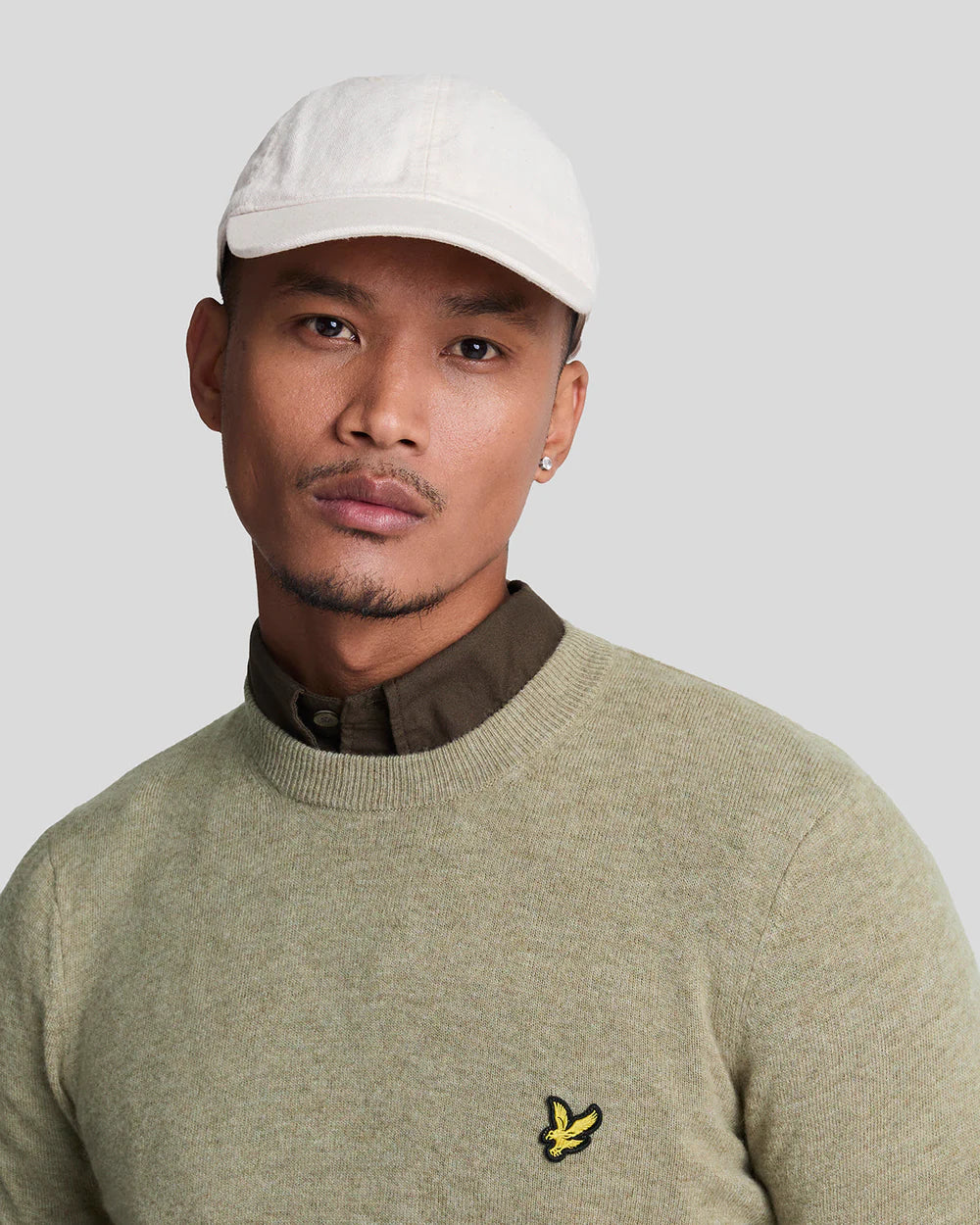 Lyle & Scott Lambswool Crew Neck Jumper - Sage Uniform marl