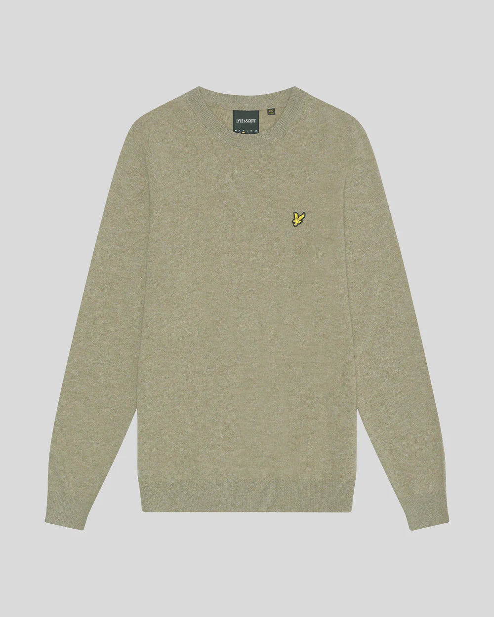 Lyle & Scott Lambswool Crew Neck Jumper - Sage Uniform marl