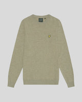Lyle & Scott Lambswool Crew Neck Jumper - Sage Uniform marl