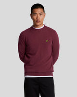 Lyle & Scott Lambswool Crew Neck Jumper - Burgundy Marl