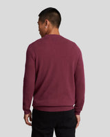 Lyle & Scott Lambswool Crew Neck Jumper - Burgundy Marl