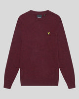 Lyle & Scott Lambswool Crew Neck Jumper - Burgundy Marl