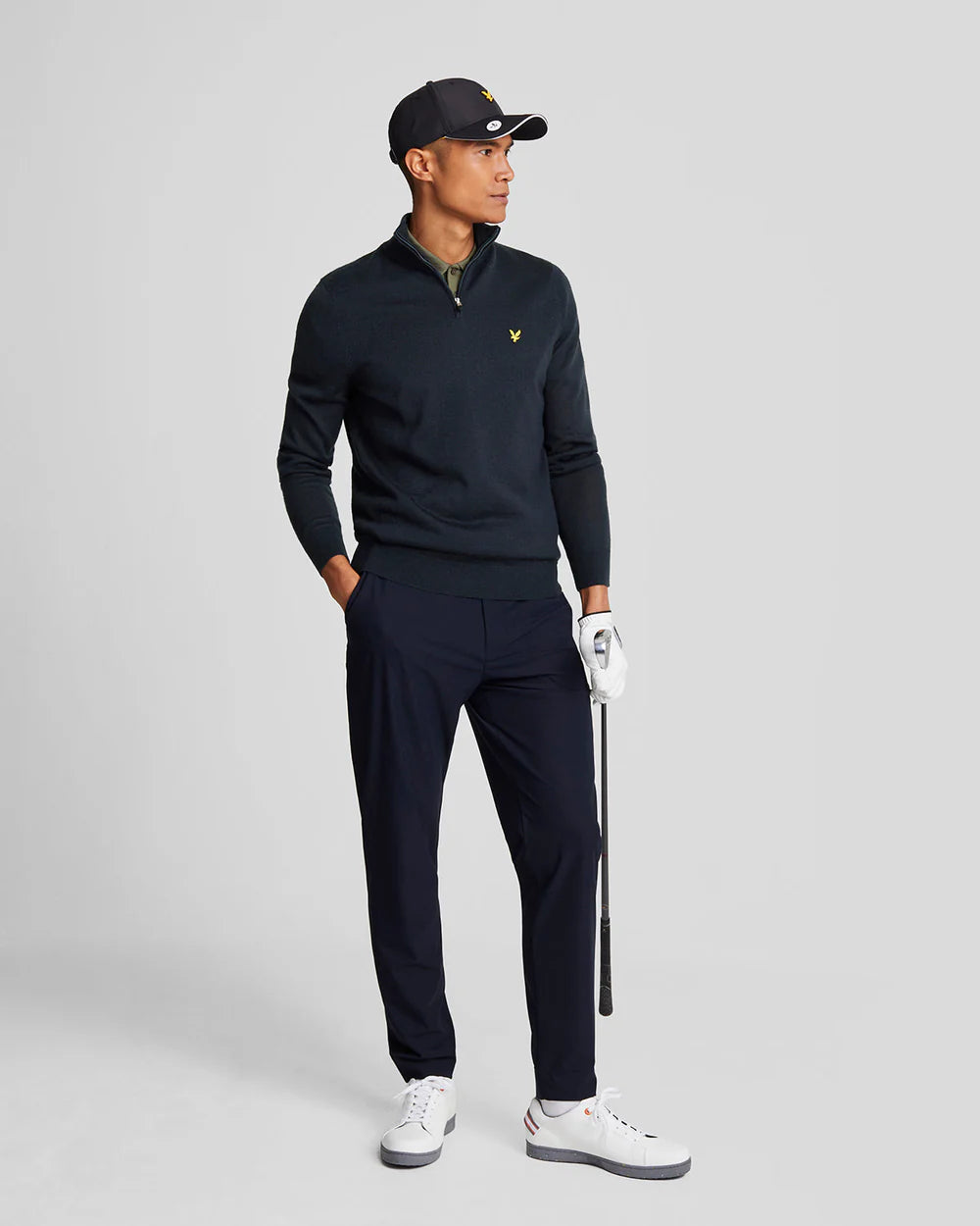 Lyle & ScottKnitwear - Golf 1/4 Zip Merino Jumper - Dark Navy