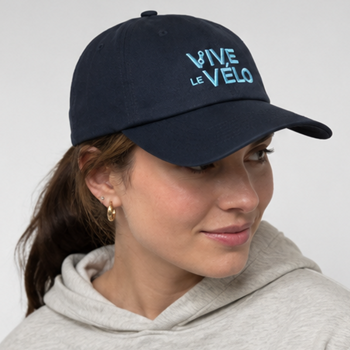 Vive Le Vélo Pet - Squared Logo French Navy