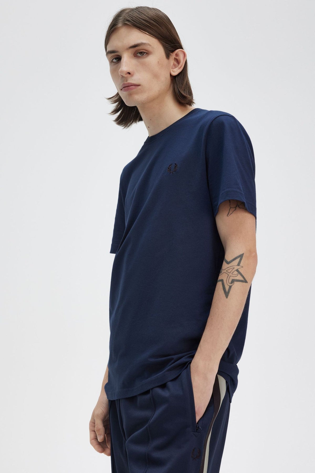 Fred Perry Crew neck T-Shirt - Tennis Blue